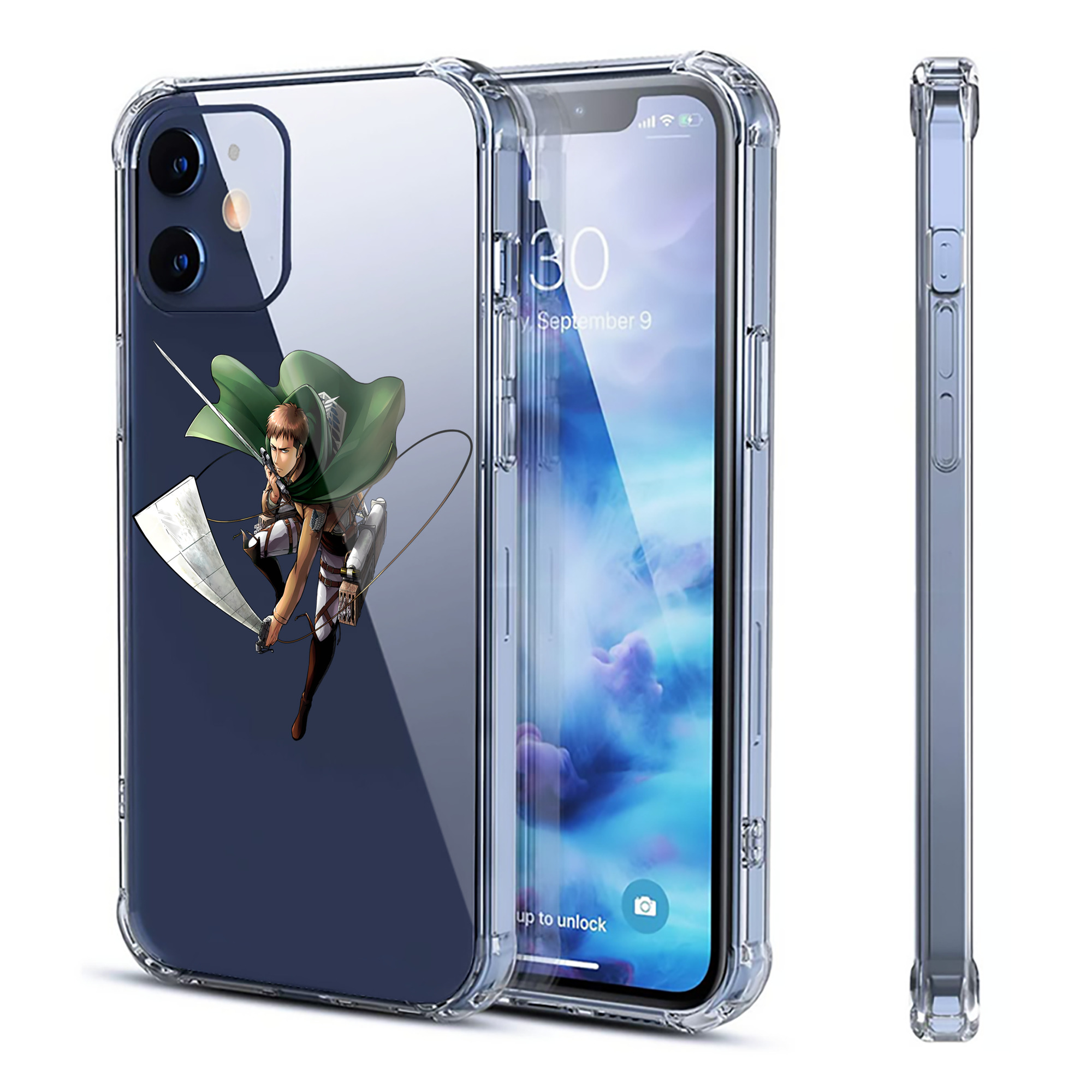 （画像用） 進撃の巨人 Attack on Titan 【iPhone 12シリーズ対応】透明スマホケース（クリアソフトケース）